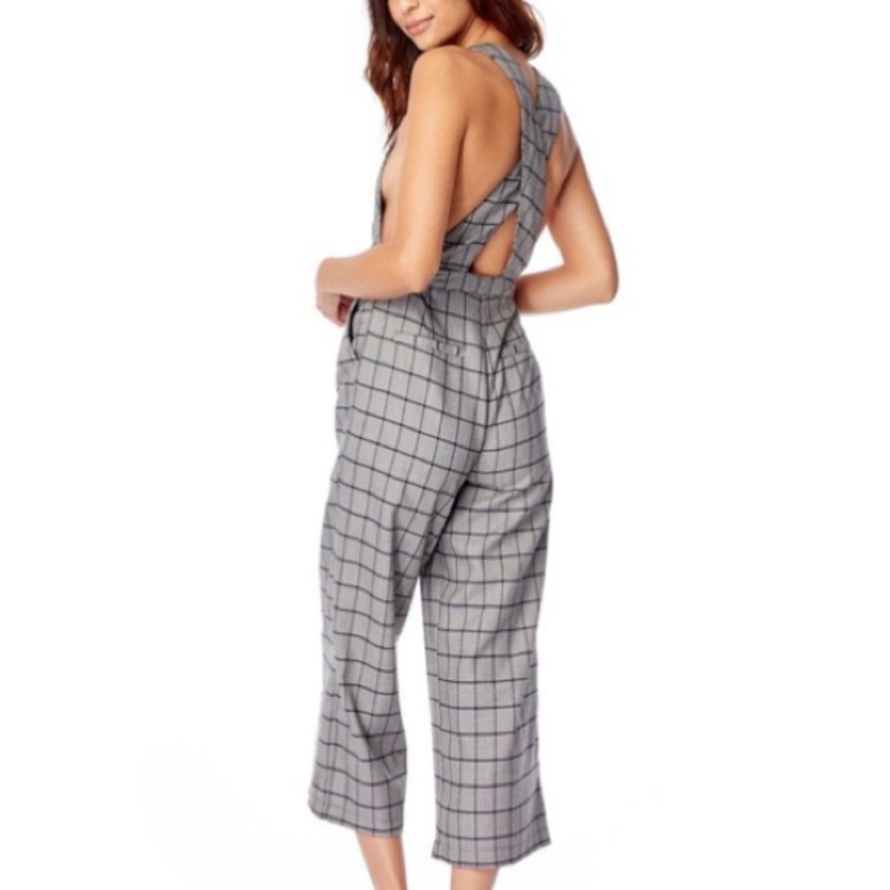 Lost + Wander Plaid Jumpsuit - XS